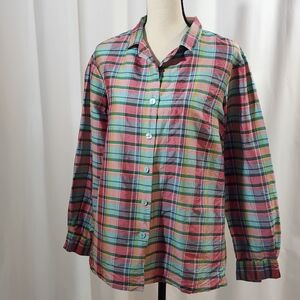 Jordan 100% Silk Button Blouse Long Sleeve